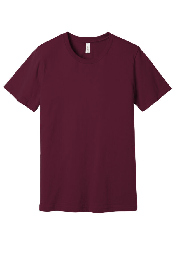 Bc3001_maroon_flat_front - Zippy Stitches - Custom Embroidery Services